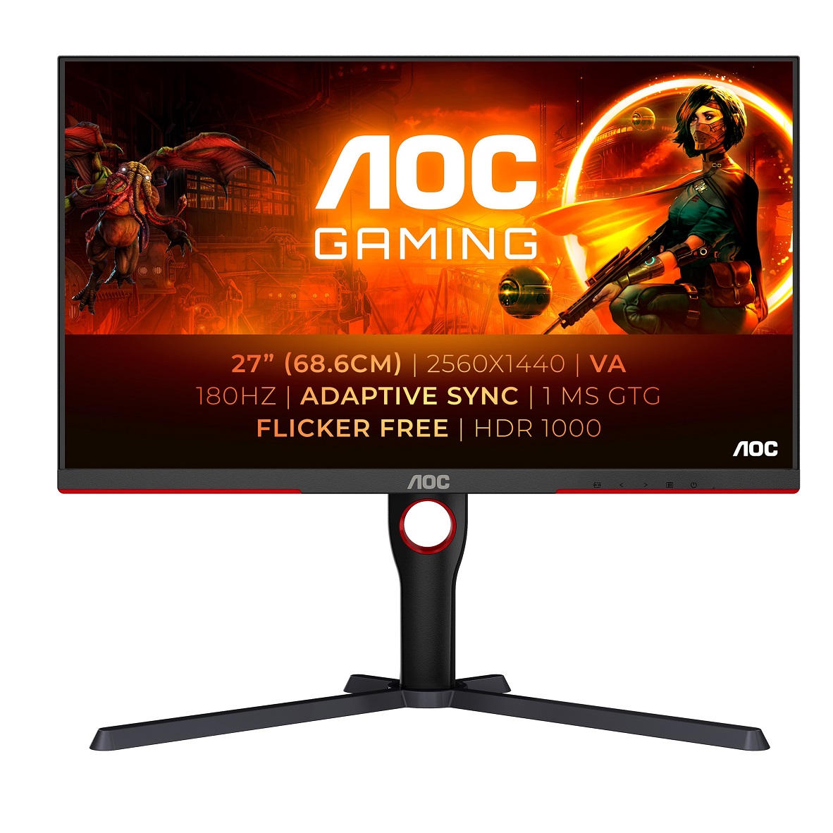 Monitor AOC Q27G3XMN/BK, 27'', WQHD, i zi