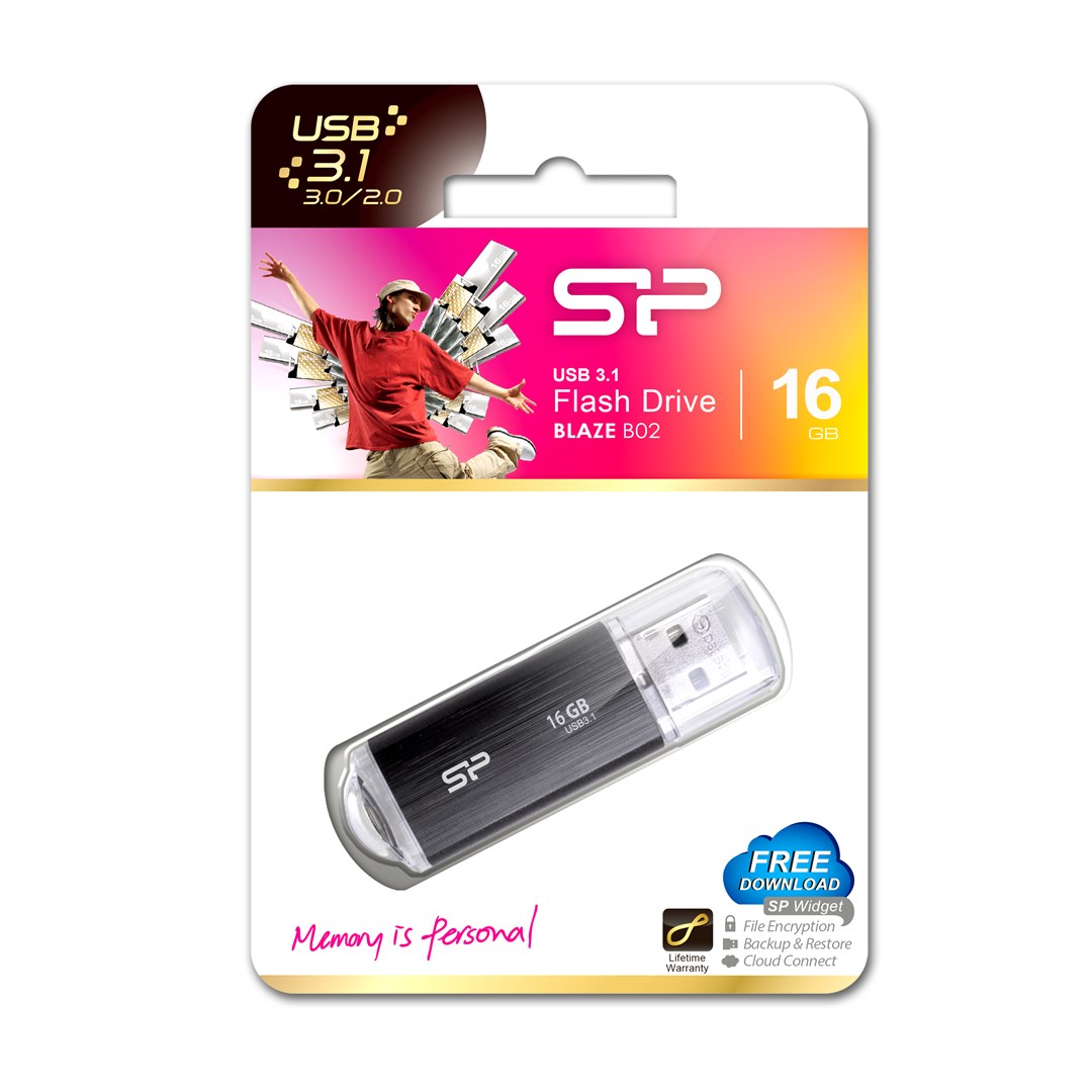 USB SILICON POWER Blaze B02 Pendrive, 16 GB, USB Type-A