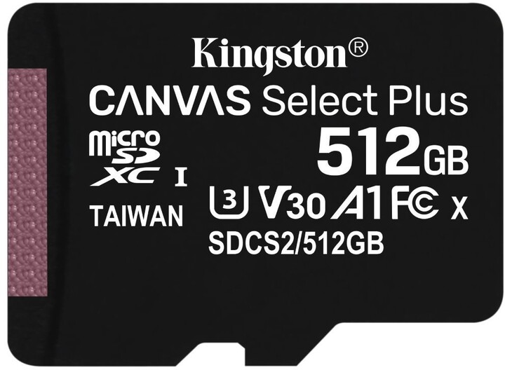 Kartë e memories Kingston Micro SDXC Canvas Select Plus 100R 512GB 100MB/s UHS-I