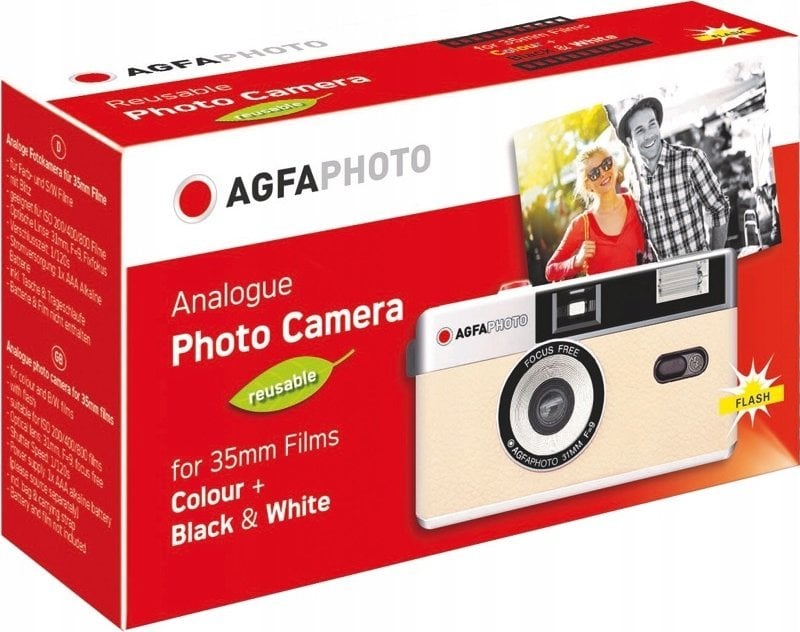 Kamerë me film AgfaPhoto Reusable Photo Camera, analoge, e bezhë