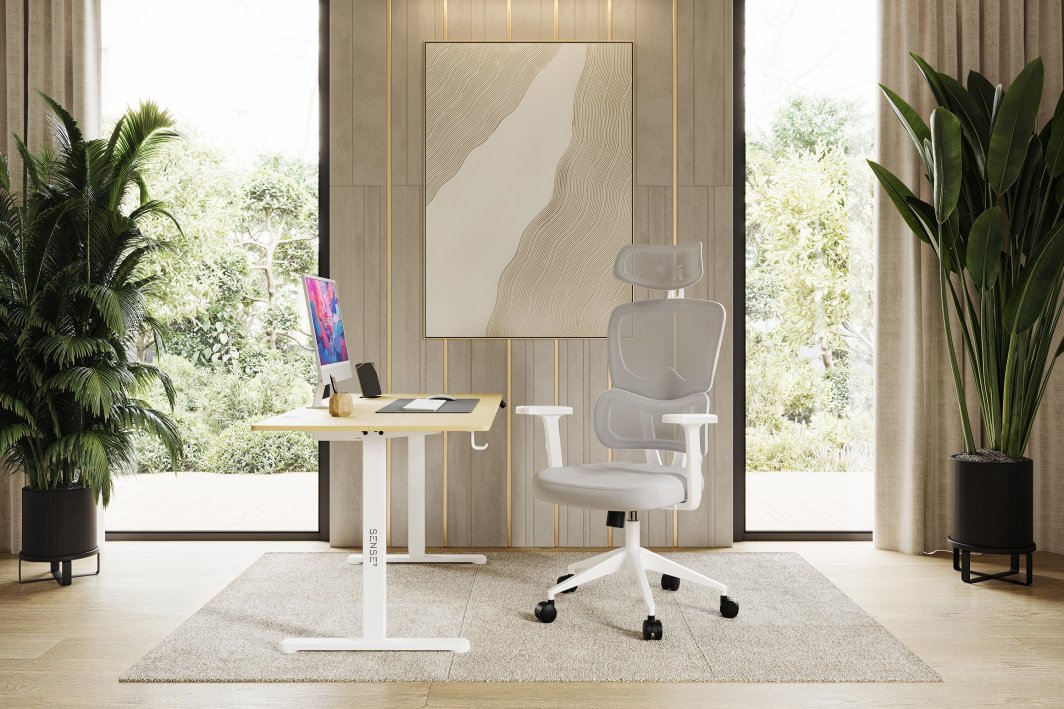 Karrige për zyrë SENSE7 Veno, e bardhë