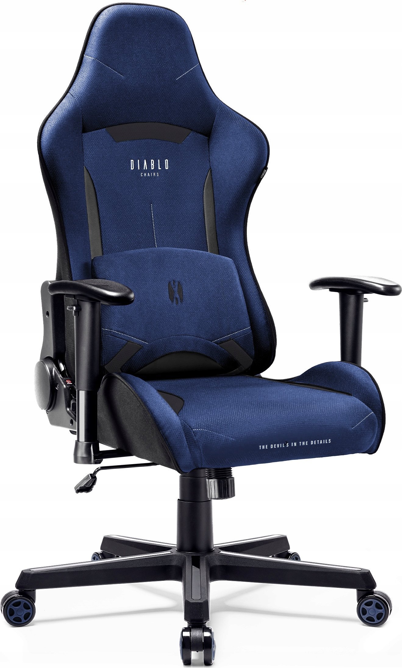 Jastëk lumbal Diablo X-Starter, shkumë memory, ergonomik, blu navy