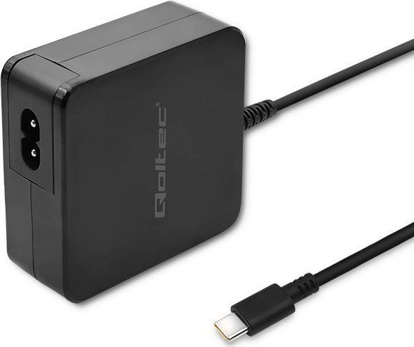 Karikues laptopi Qoltec 51027, 65W, USB Type C PD, i bardhë