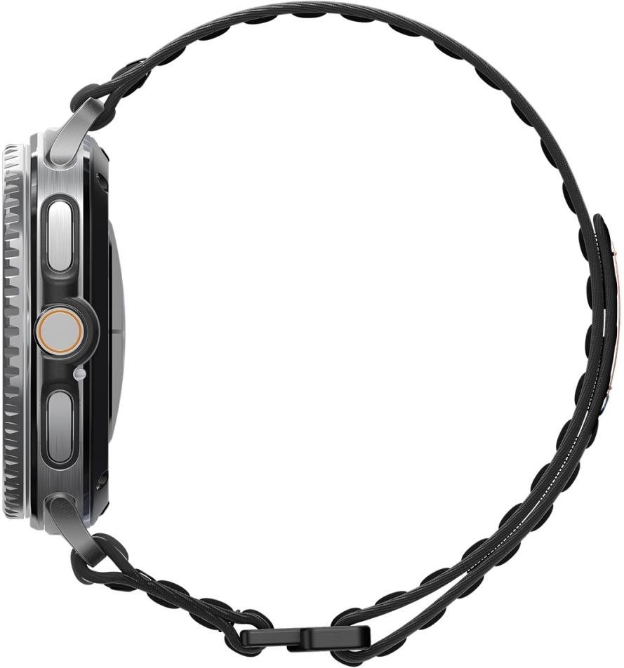 Rrip ore Spigen Fabric Band për Samsung Galaxy Watch 8, hook and loop, për 46mm 44mm 40mm, i zi