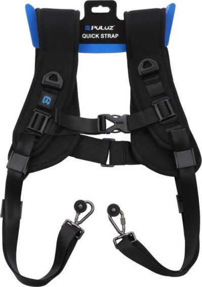 Parzmore fotografike Puluz PU6002, për 2 kamera, najlon, e zezë