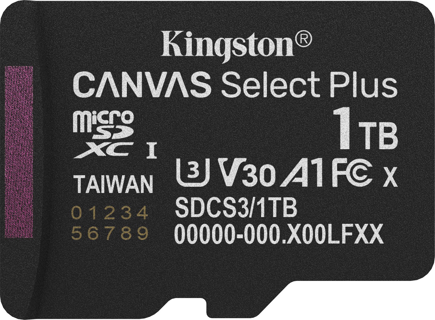 Kartë memorike Kingston Canvas Select Plus Gen3, 1TB, MicroSDXC A1 150MB/s, me adapter