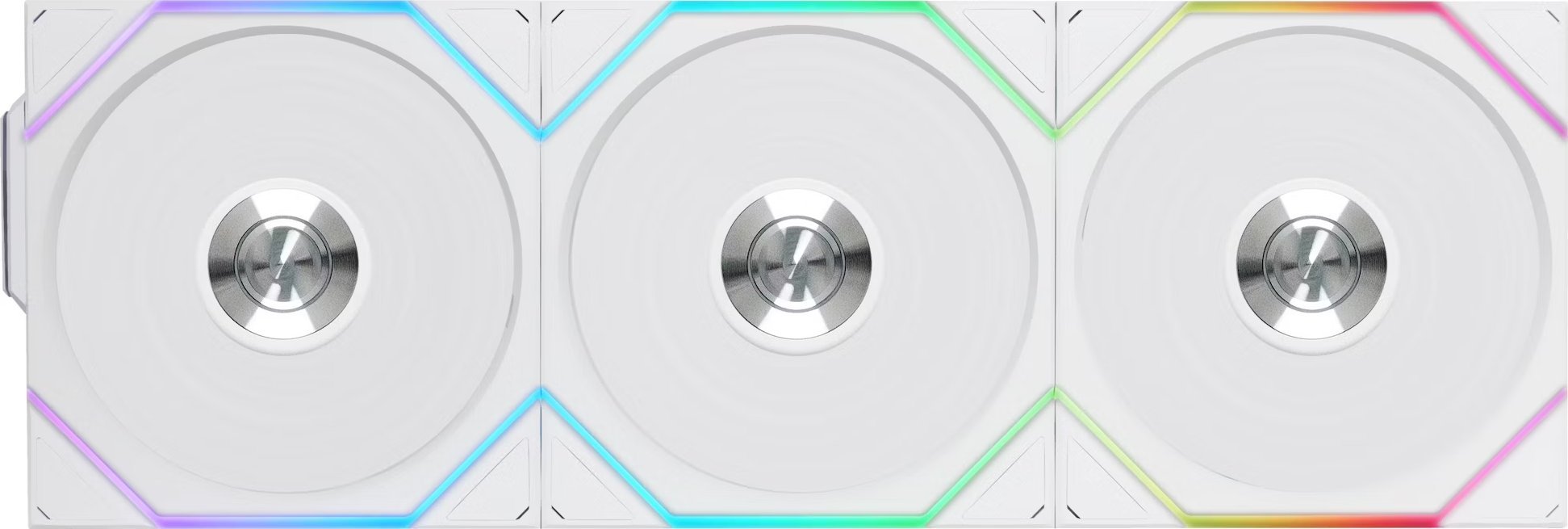 Ventilatorë PC Lian Li UNI TL Wireless Reverse Blade 120mm, ARGB PWM, set 3 copë, të bardhë