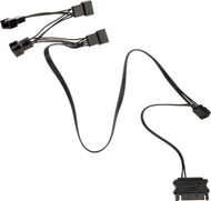 Kabllo splitter ventilatorësh Kolink PGW-AC-KOL-049, 4-pin PWM + SATA në 4x 4-pin, 0.35m, e zezë