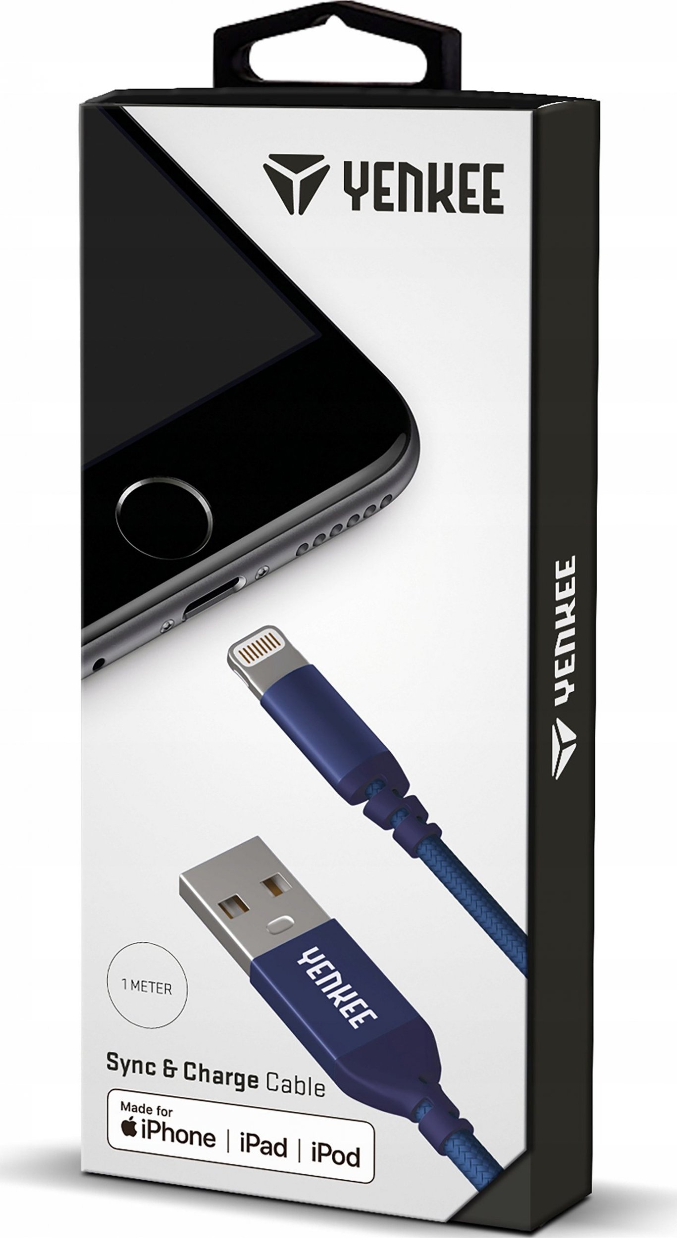 Кабел за полнење Yenkee Apple Certified, Lightning, 1m, сина