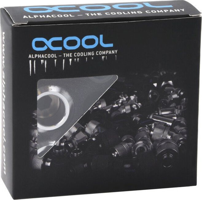 Lidhës për ftohje me ujë Alphacool Eiszapfen PRO, 13mm HardTube, G1/4, krom