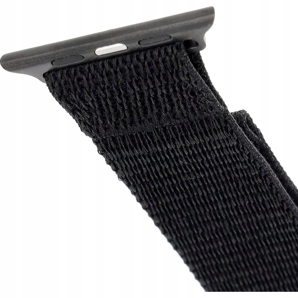 Rrip dore FIXED Nylon Strap për Apple Watch 38 40 41mm, najlon, i zi