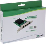 Kartë rrjeti InLine Quad Gigabit, 4x RJ45 1Gb/s, PCIe x1
