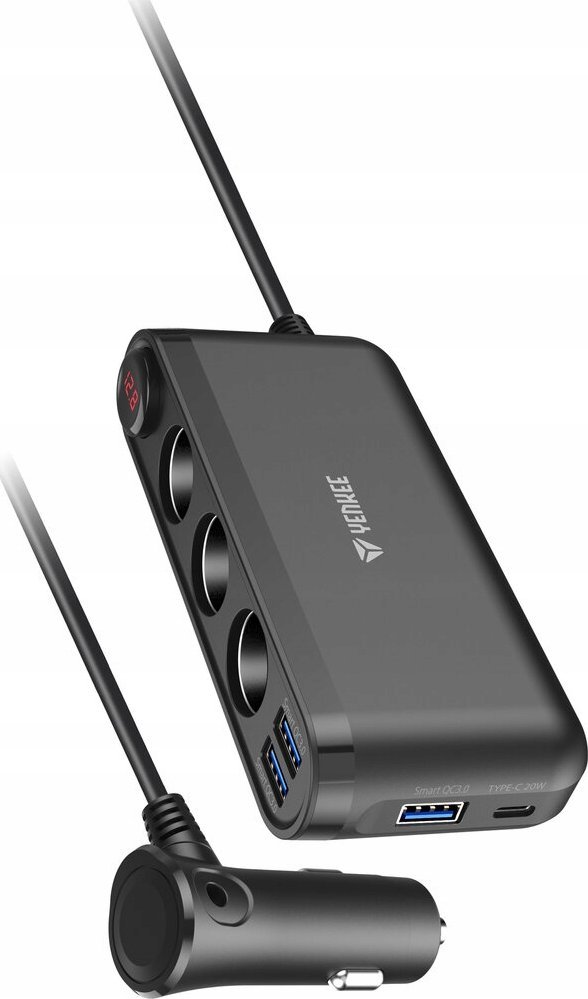 Karikues makine Yenkee YAC 470, 7 porta, QC 3.0 dhe PD, i zi