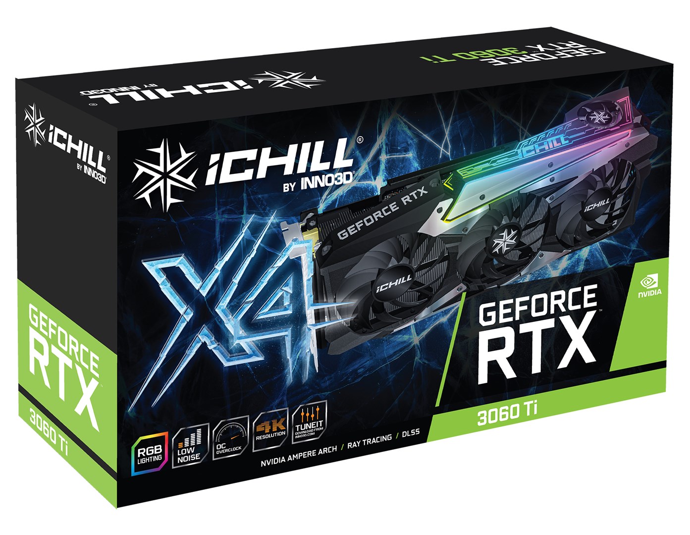Kartelë grafike Inno3D iChill GeForce RTX 3060 Ti X4, 8GB GDDR6X, e zezë