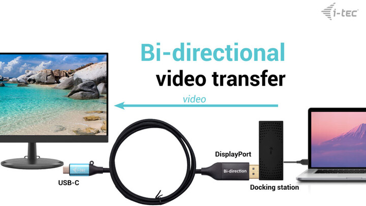 Kabllo I-tec USB-C - Displayport, 8K@30Hz, 1.5m