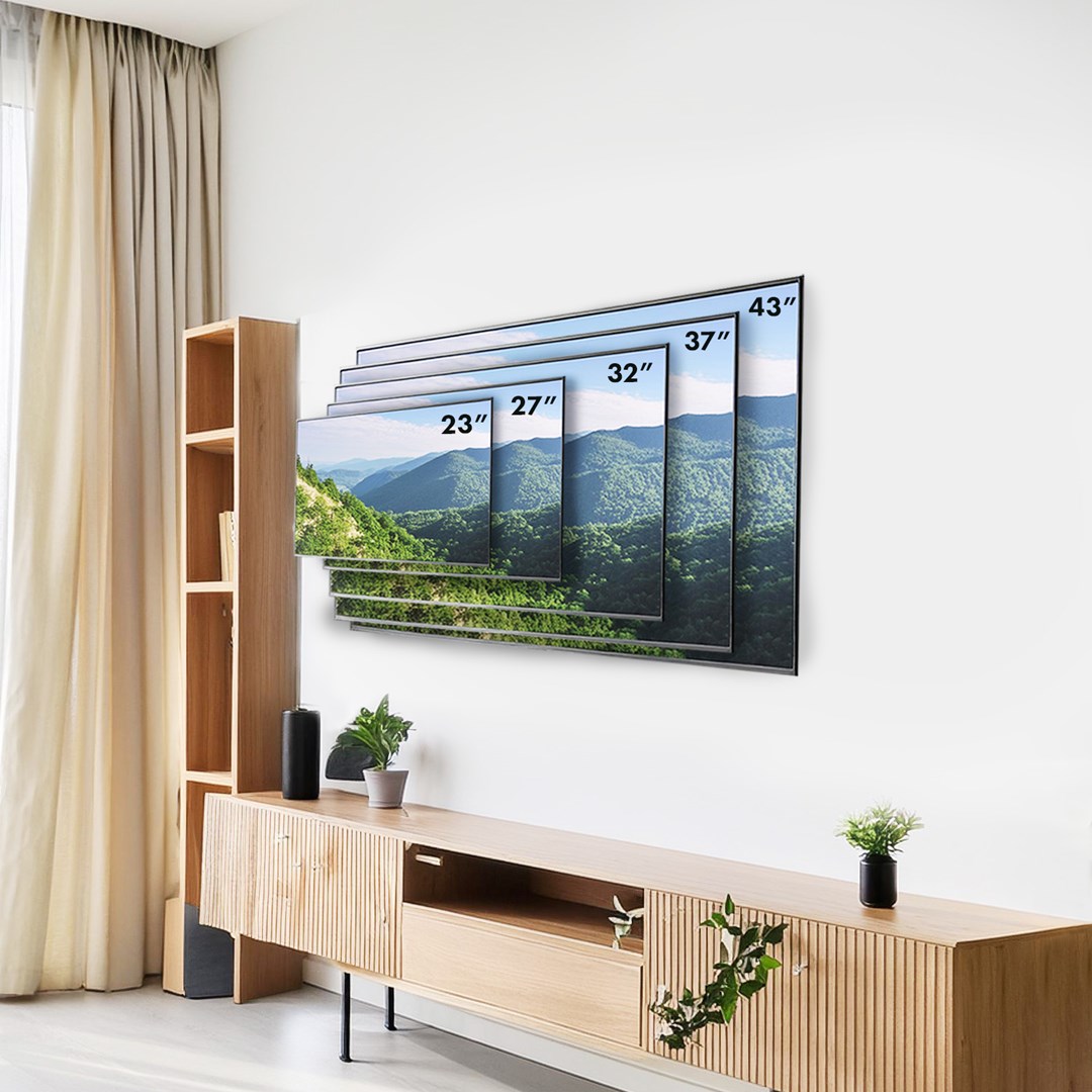 Mbajtëse muri për TV Maclean MC-418, 23-43", 30kg, e zezë