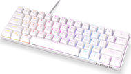 Tastierë mekanike Krux Qara 60%, 61 taste, RGB, e bardhë
