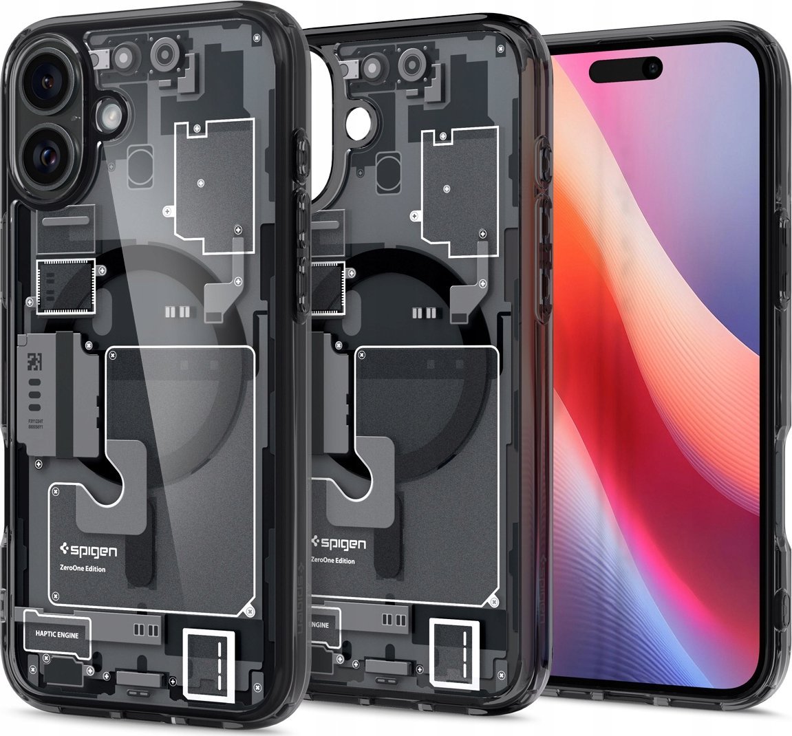 Mbështjellës telefoni Spigen Ultra Hybrid MagSafe Zero One, për iPhone 16, transparent