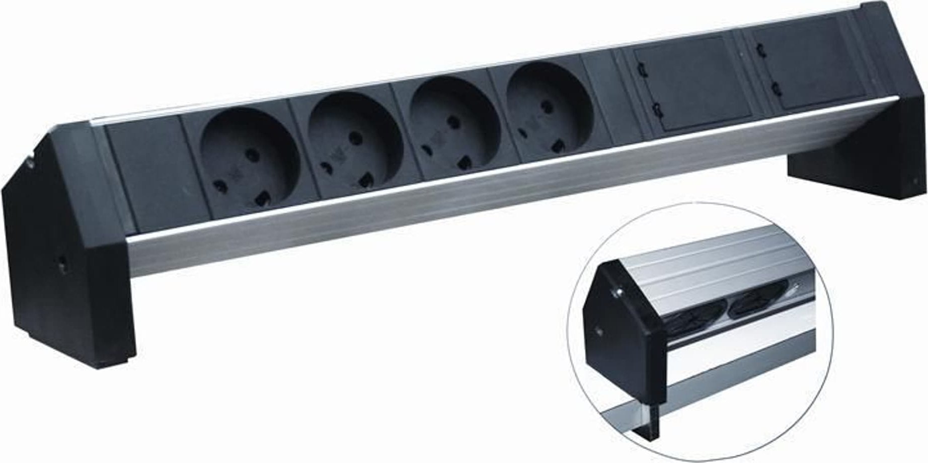 Prizë tavoline Retex Aluminium PDU, 4 dalje, 380x45x45mm, gri