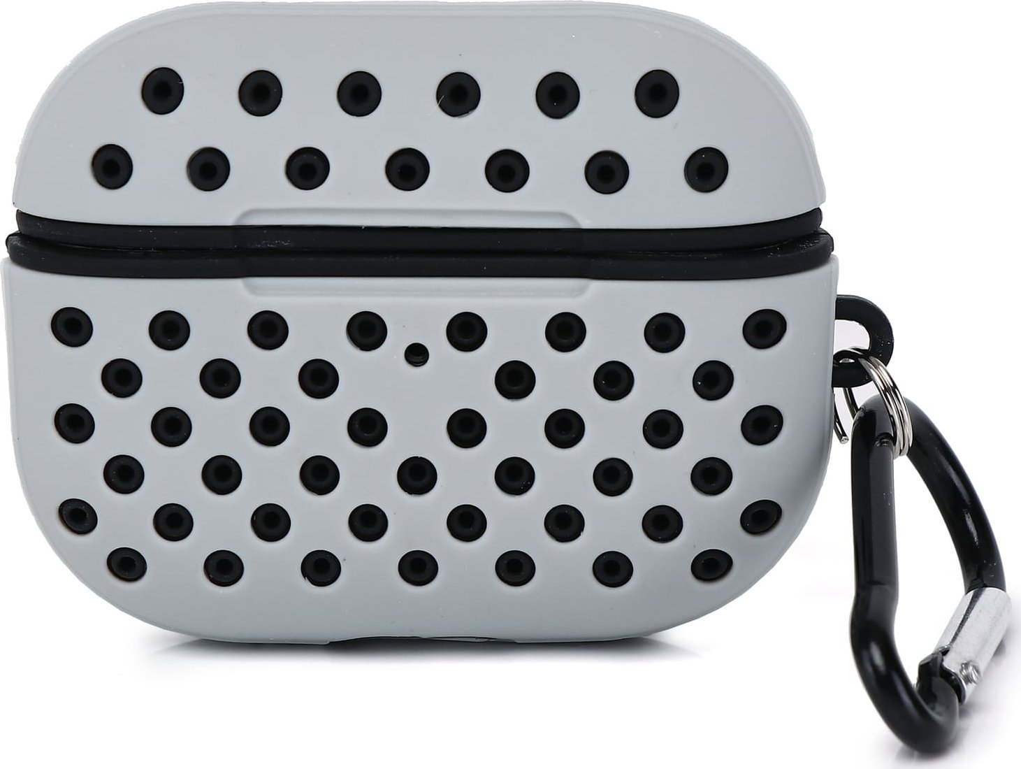 Mbulesë Beline për AirPods Pro 2 Sport, TPU, me karabinë, bardh e zi