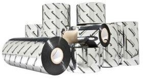 Ribon me dyllë GP02 Wax 77/100, 77mm x 100m, kuti 25 rrotulla, i zi