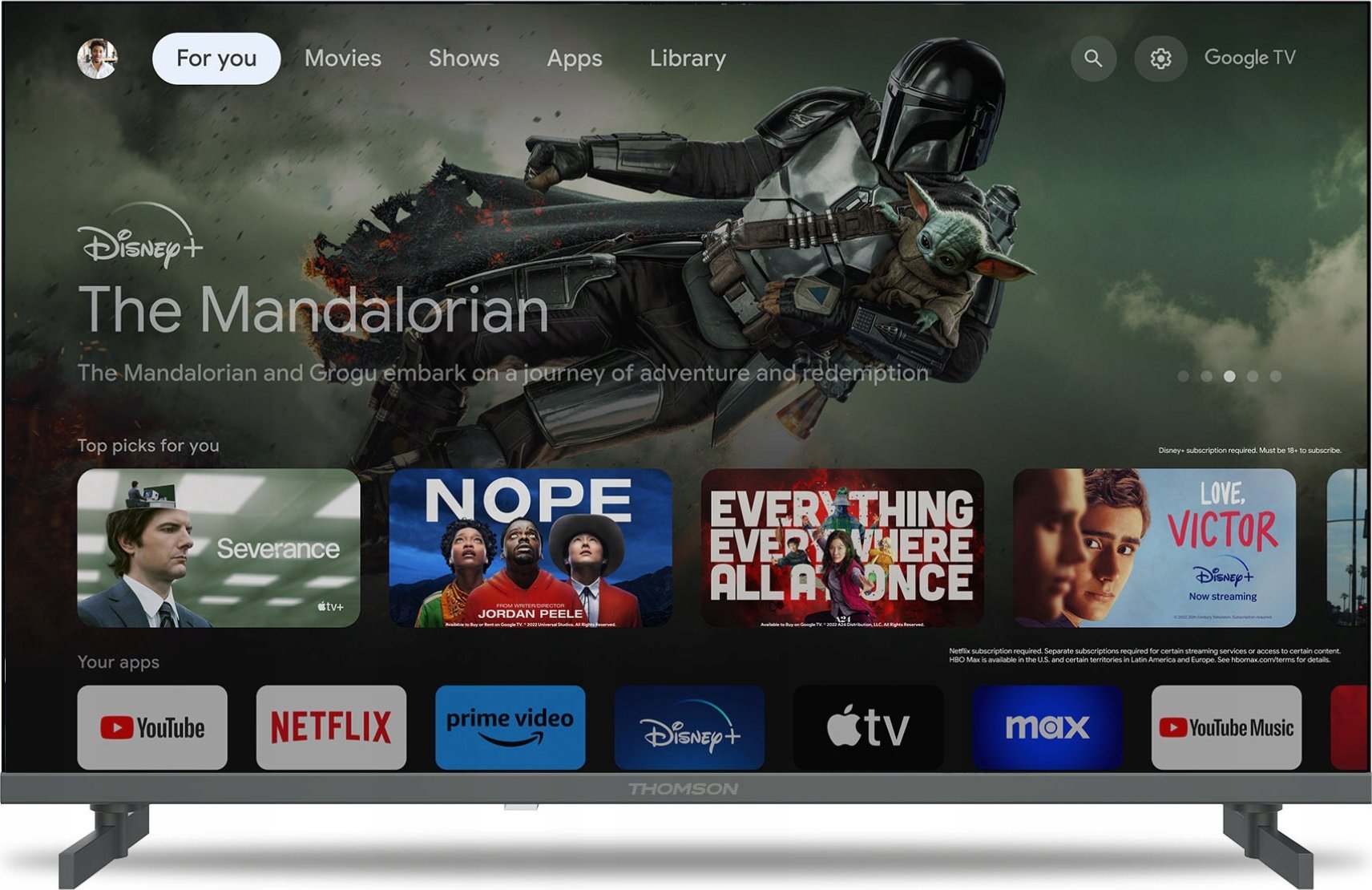 Televizor Thomson 55QG4S14, 55", QLED 4K, Google TV, i zi