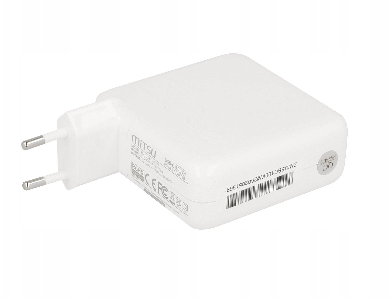 Karikues Mitsu 100W, USB C, i bardhë