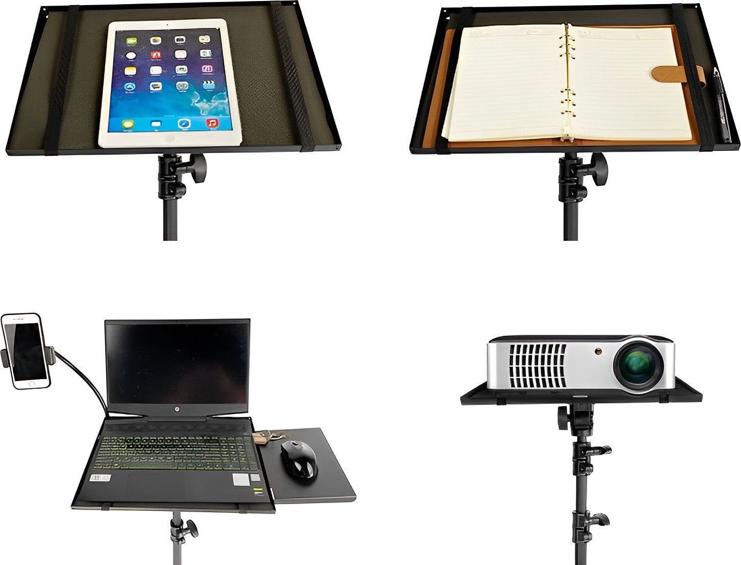 Tripod Mozos PL1, lartësi 1.6m, çelik dhe plastikë, i zi