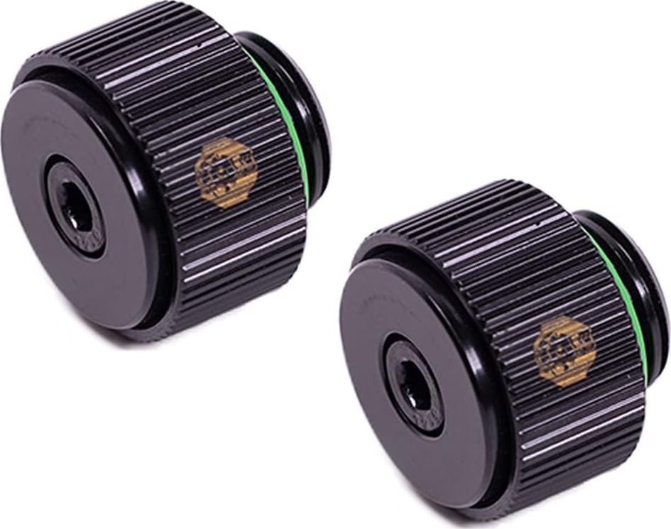 Fiting ajri për ftohje uji Bitspower Touchaqua AIR Exhaust, set 2 copë, G1/4", i zi