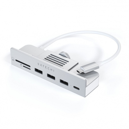 USB Hub Satechi USB-C Clamp për iMac 24" (2021), i argjendtë