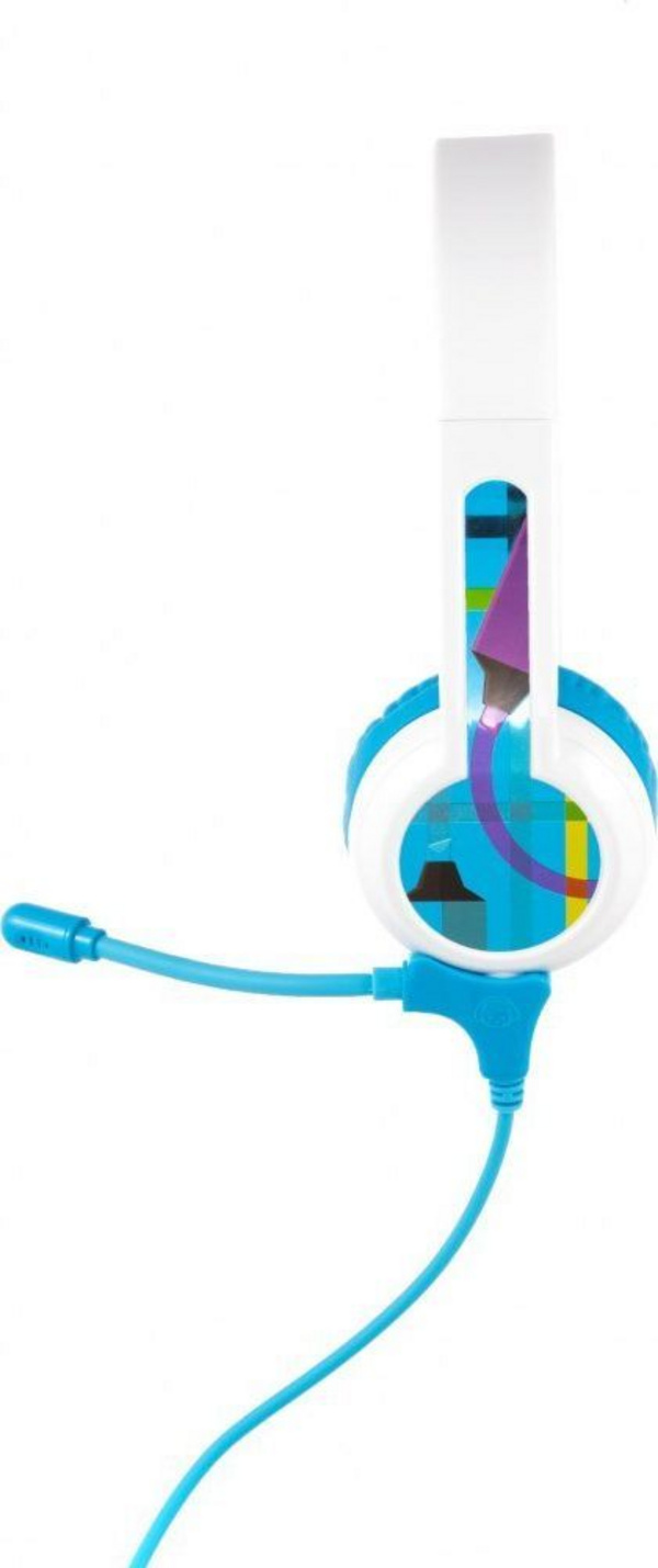 Kufje BuddyPhones StudyBuddy me mikrofon (BP-SB-BLUE-01), të bardha / kaltra