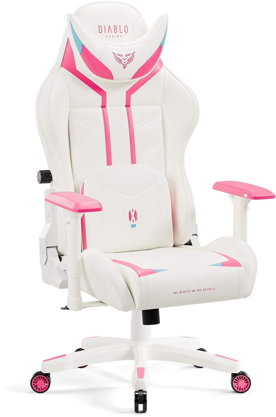 Karrige gaming Diablo X-Ray 2.0 Small, ergonomike, e bardhë rozë