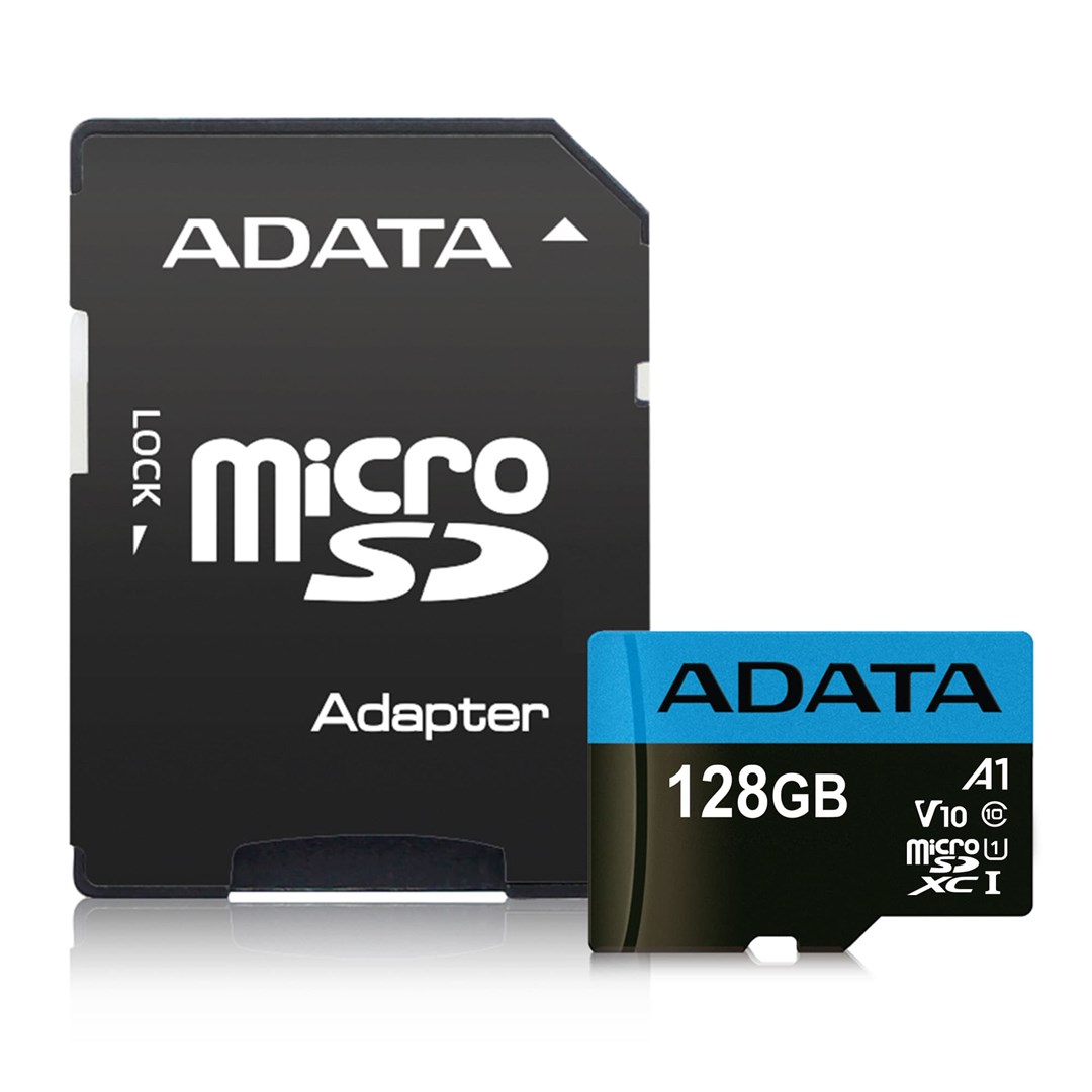 Мемориска картичка ADATA Premier, MicroSDXC, 128 GB, Class 10 + SD адаптер