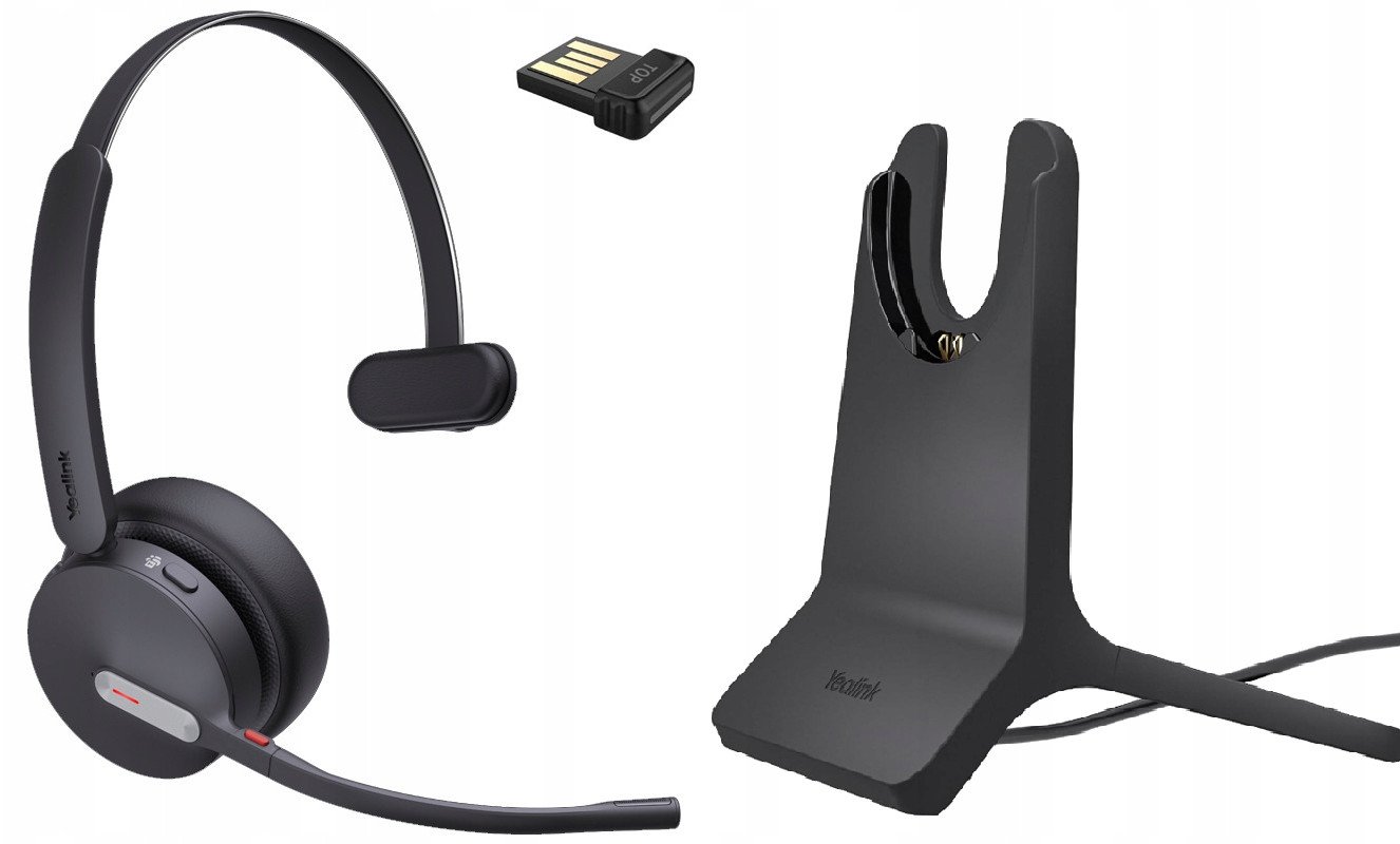 Блутут слушалка Yealink BH70 Моно со штанд, Teams, USB-C A, црна