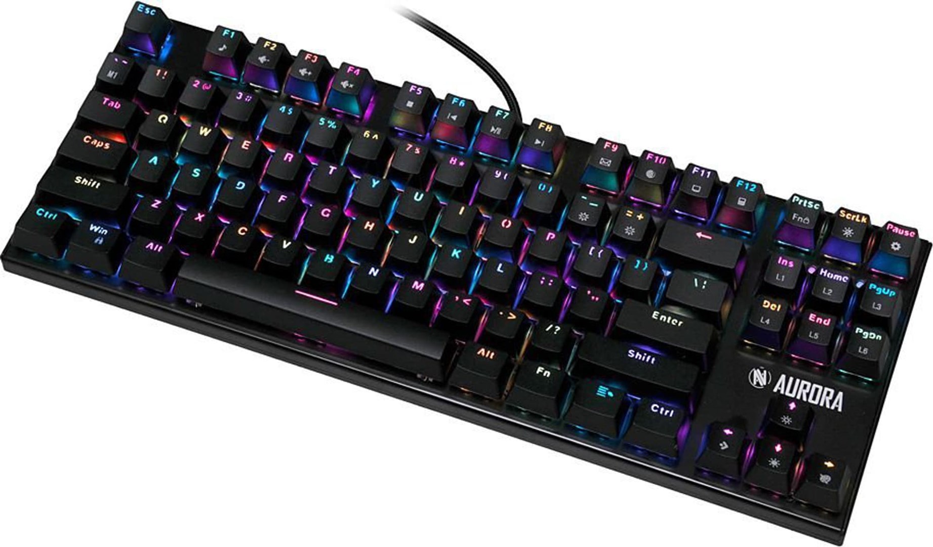 Tastierë iBOX Aurora K-2R, Blue Switch, RGB, e zezë