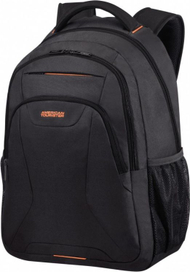 Çantë shpine American Tourister, 17.3", e zezë/portokalli