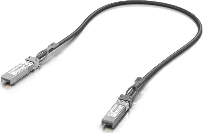 Kabllo DAC Ubiquiti UACC-DAC-SFP10-0.5M, SFP+, 10Gb/s, 0.5m, e zezë