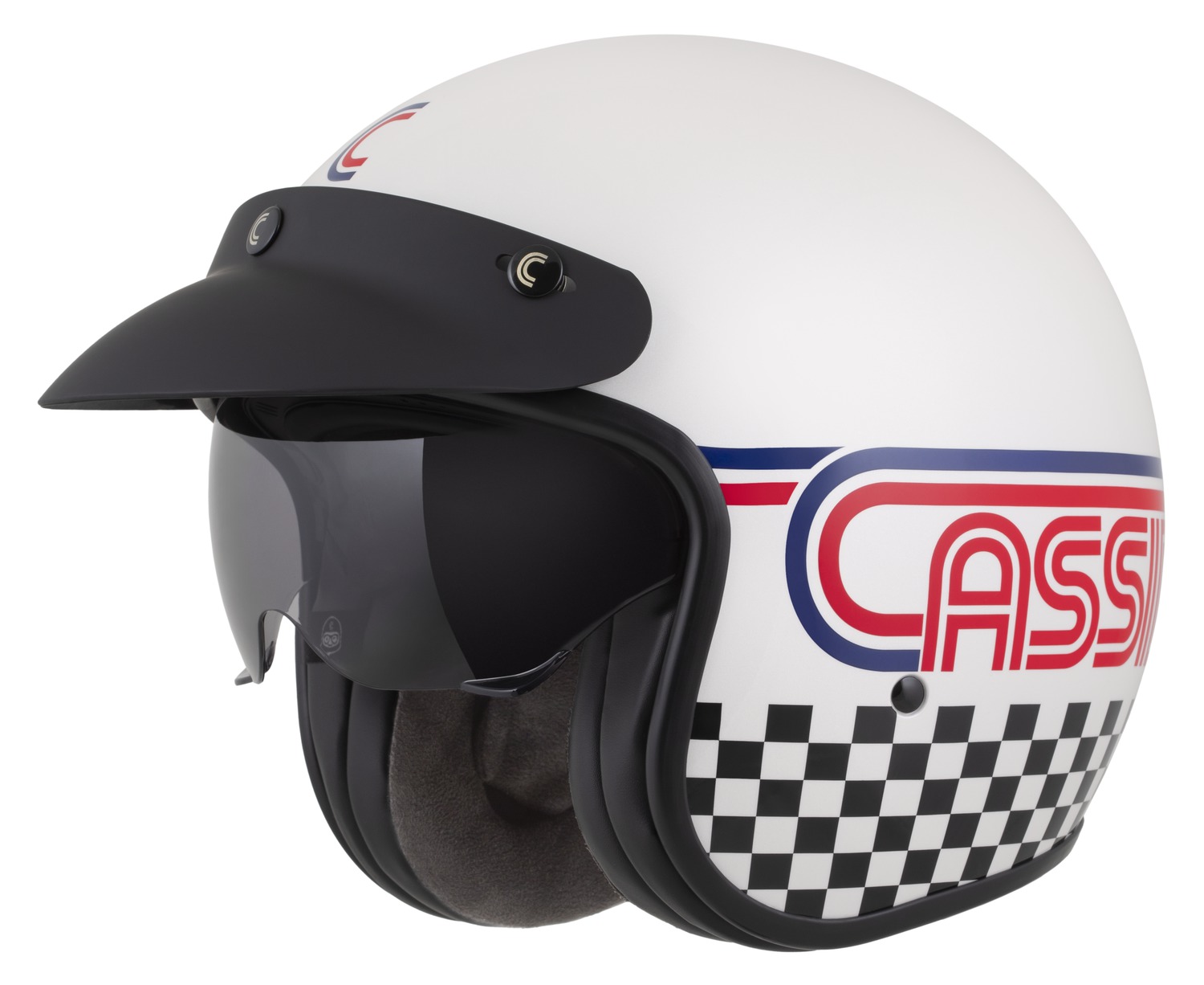 Kaska moto CASSIDA Oxygen 2.0 Rondo, e hapur, homologim ECE 22.06, pearl white red blue black