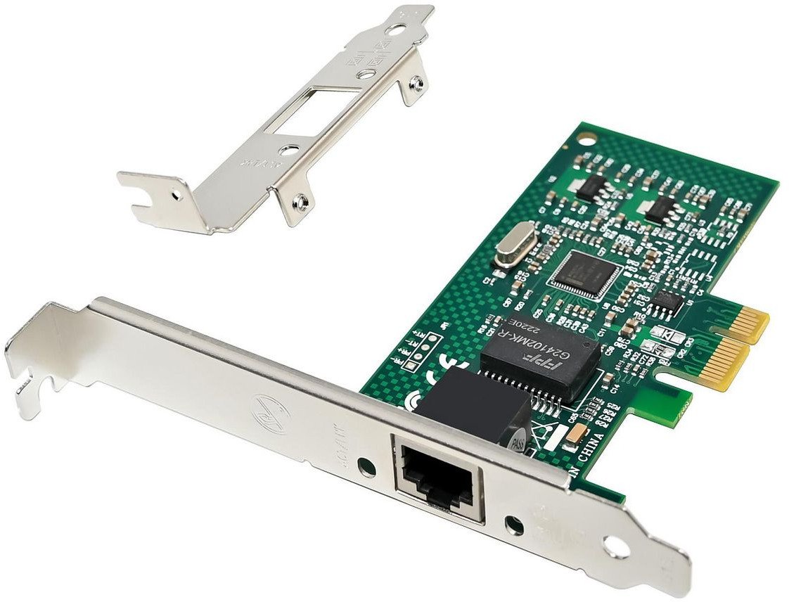 Мрежна картичка Microconnect PCIe x1 Intel, гигабитна, црна