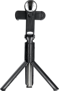 Selfie stick Partner Tele.com SSTR-11, tripod me pasqyrë, telekomandë Bluetooth, i zi