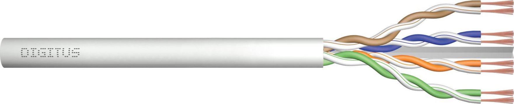 Kabllo rrjeti Digitus CAT 6A U UTP, bakër, 500MHz, gri