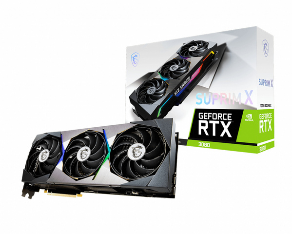 Графичка картичка MSI RTX 3080 SUPRIM X 12G LHR NVIDIA GeForce RTX 3080 12 GB GDDR6X
