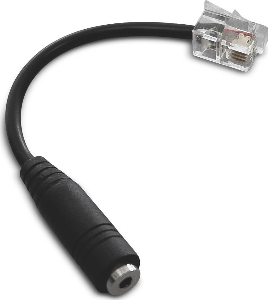 Adapter audio Sonoff AL010, Mini Jack në RJ9 RJ11, për sensorë Sonoff, i zi