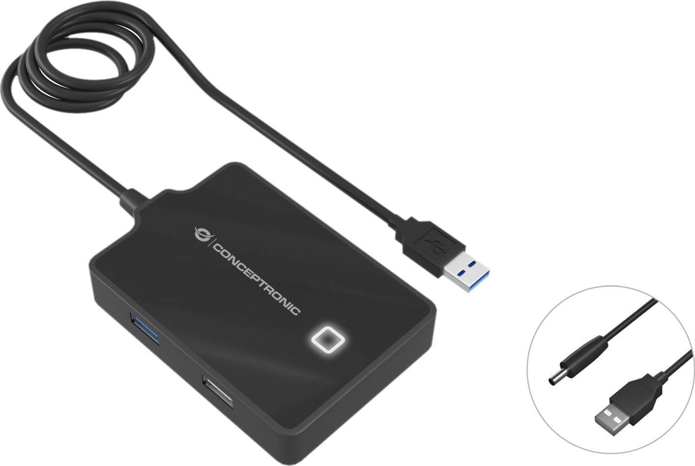 HUB USB Conceptronic CHUB3HUB4, 4 porta, USB 3.0, i zi