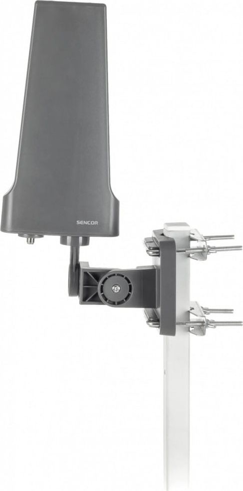 SENCOR надворешна дигитална ТВ антена SDA-502 со вграден засилувач и LTE филтер, DVB-T/DVB-T2, 75 Ω