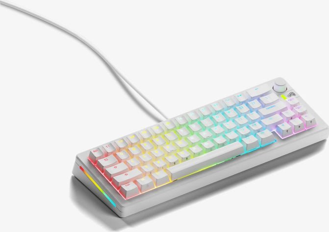 Гејминг тастатура Glorious GMMK 3 65%, механичка со кабел, линеарна, бела