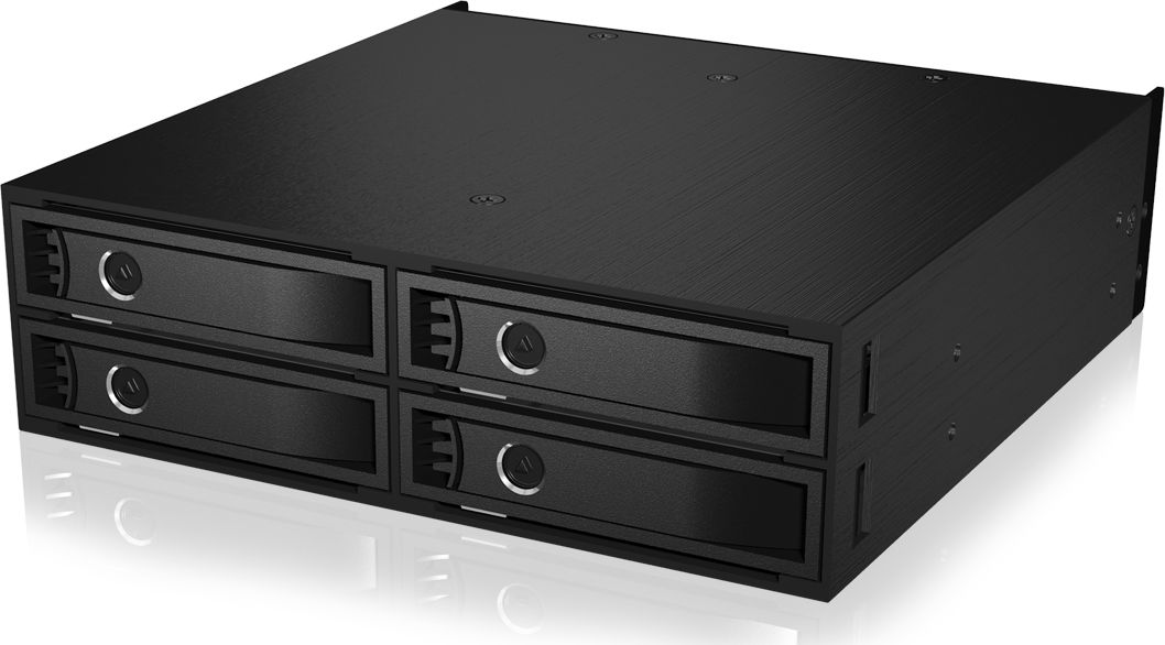 Систем за носачи на дискови Icy Box IB-2242U2K, 4x 2.5" U.2 NVMe SATA SAS, Mini SAS SFF-8643, црн