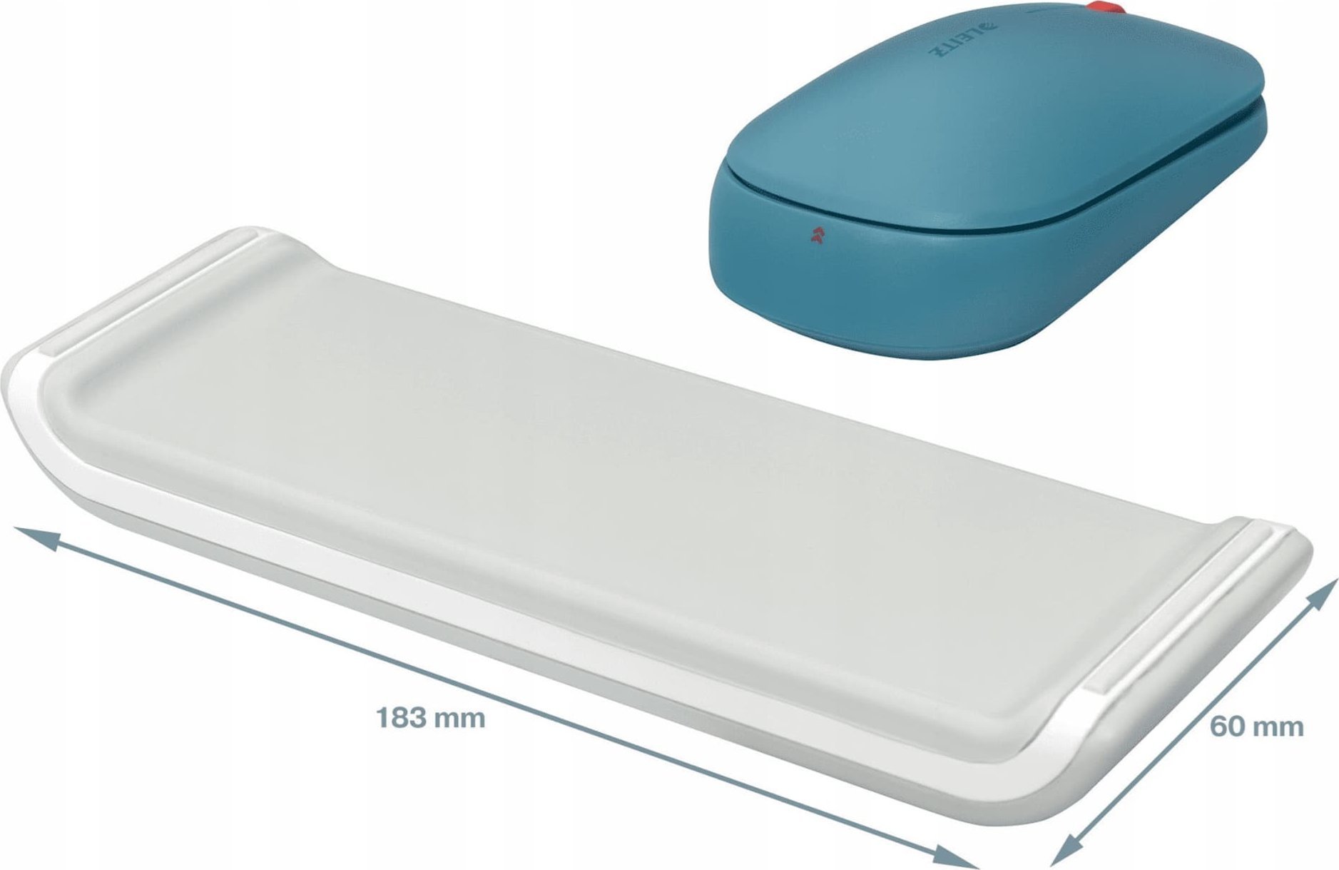 Потпора за зглоб на рака Leitz Ergo Cosy, прилагодлива, за глушец, сива