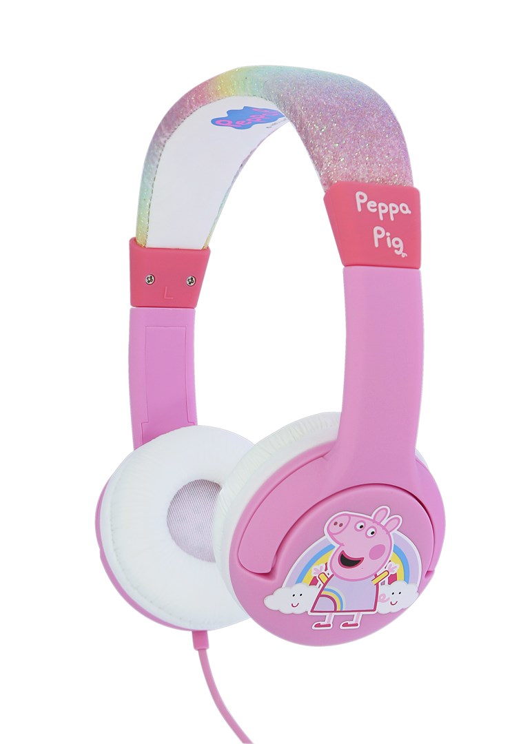 Kufje OTL Peppa Pig Glitter Rainbow Junior, rozë