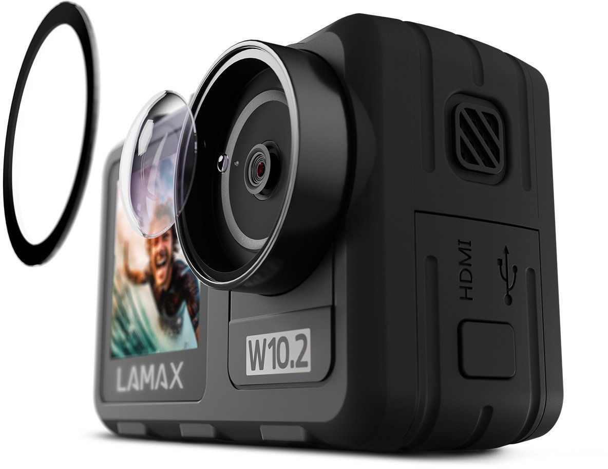 Kamerë aksion Lamax W10.2, 4K, ekran i përparmë, e zezë